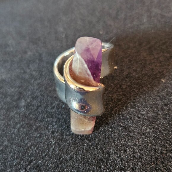 Robert Lee Morris  amethyst and silver ring - Picture 4 of 4